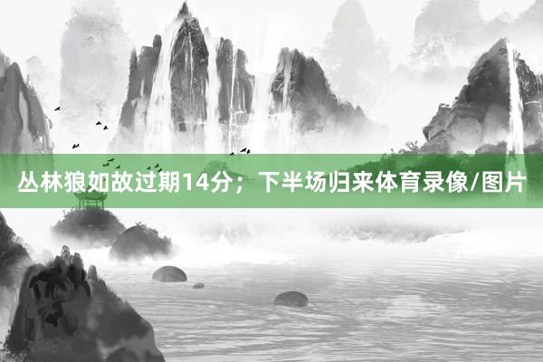 丛林狼如故过期14分；下半场归来体育录像/图片