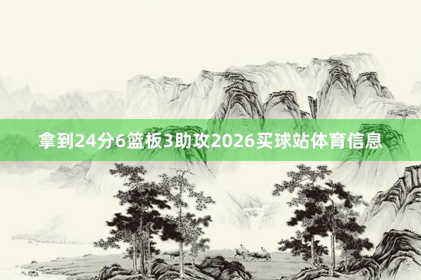 拿到24分6篮板3助攻2026买球站体育信息