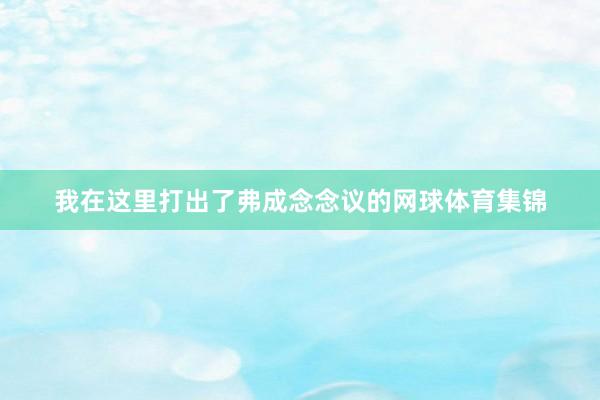 我在这里打出了弗成念念议的网球体育集锦