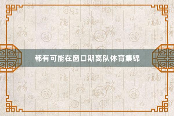 都有可能在窗口期离队体育集锦