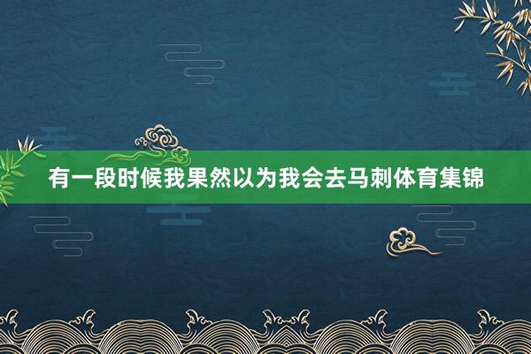 有一段时候我果然以为我会去马刺体育集锦