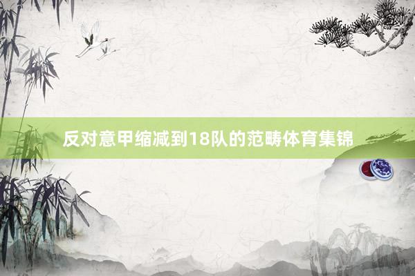 反对意甲缩减到18队的范畴体育集锦